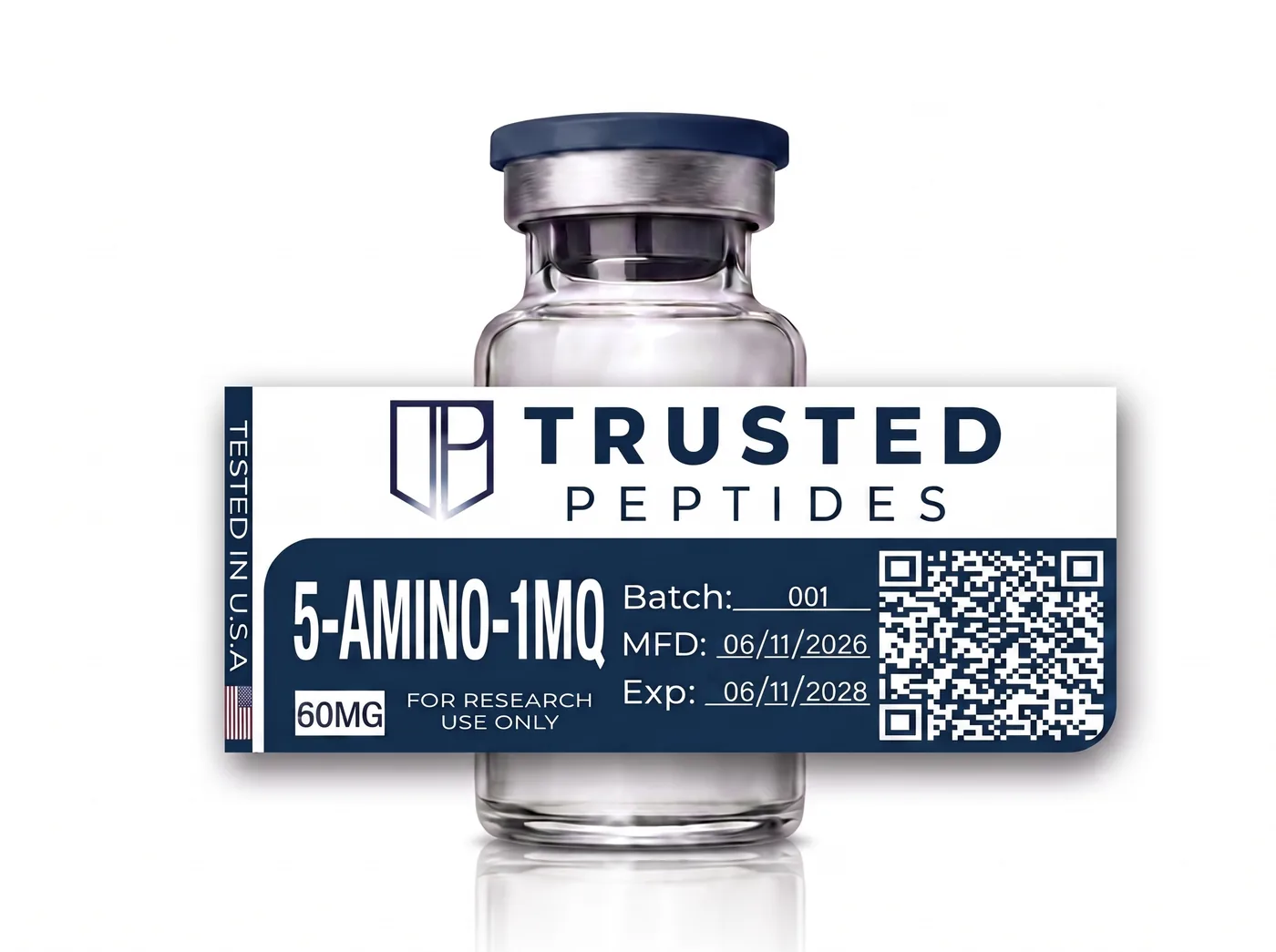 Trusted Peptides 5-Amino-1MQ — 50 mg · lyophilized vial